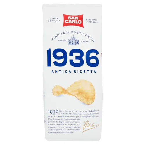 San Carlo 1936 Antica Ricetta - 150 Gr Chips - Chips aus traditioneller Rezeptur, knusprig und aromatisch für den perfekten Snackgenuss.