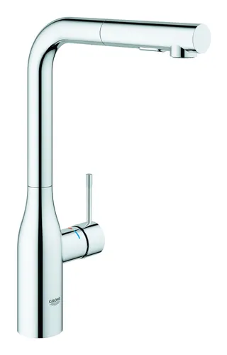 Grohe Essence Einhand-Spültischbatterie mit ausziehbarer Brause - Chrom - 30504000 - Armaturen mit eleganter Chrom-Oberfläche und praktischer ausziehbarer Brause für mehr Flexibilität in der Küche.