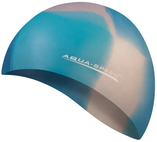 Aqua Speed Badekappe Silikon Badekappe – Leichtes, dehnbares Material & Batik-Look (Sanft & hautfreundlich – kein Ziehen, kein Druckgefühl), Ultraleicht & dehnbar – kaum spürbar beim Tragen
