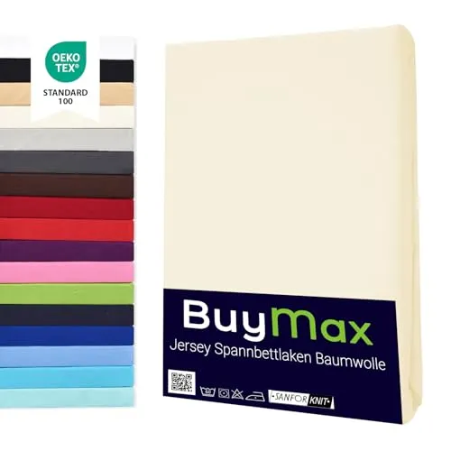 Buymax Spannbettlaken 2-er Set in beige von Buymax