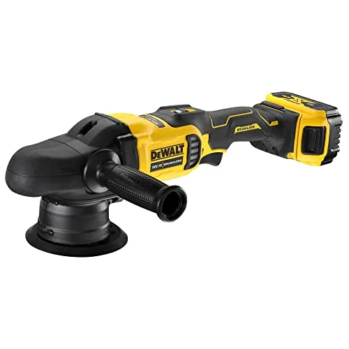 DeWalt DCM848P2-QW Doppel-Action-Poliermaschine - Poliermaschine mit 2 Akkus, Brushless-Motor für weniger Risiko von Lackschäden und variable Geschwindigkeit für optimale Anpassung an Ihre Bedürfnisse.