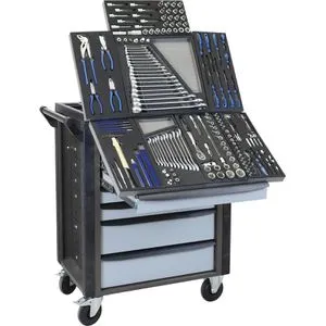 ADB Werkzeugwagen HQ, 21126, mit Werkzeug, 190-teilig, grau, 7 Schubladen