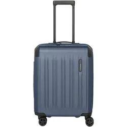travelite Hartschalen-Trolley DYNAMIIC - Handgepäck in verschiedenen Größen und Farben - Trolley in denimblue mit 4 Zwillingsrollen, kratzunempfindlich und wasserabweisend. Ideal als Handgepäck, erweiterbar von 43 l auf 48 l. 3 Jahre Herstellergarantie.
