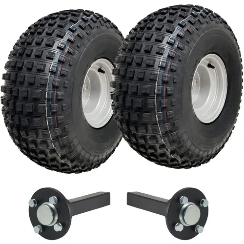 22x11.00-8 Knobby ATV Quad Trailer Kit Wheels & Axles Road Legal Capacity 31