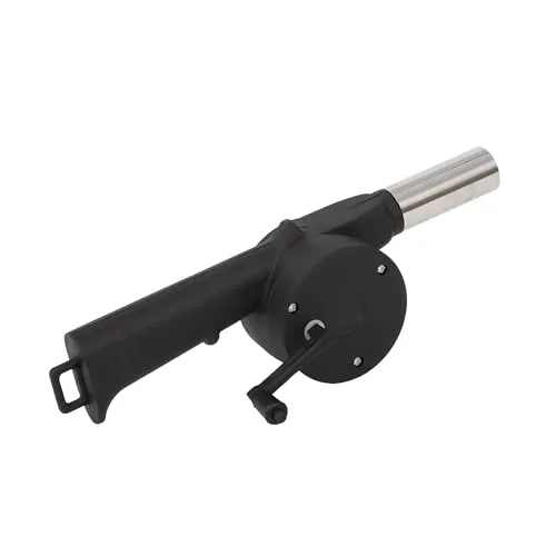 tepro Grillgebläse, handbetriebene Anzündhilfe für Grill / BBQ aus Kunststoff, Schwarz