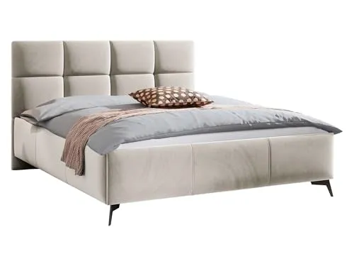 MIRJAN24 Polsterbett Genua 140x200 cm in beige von Mirjan24