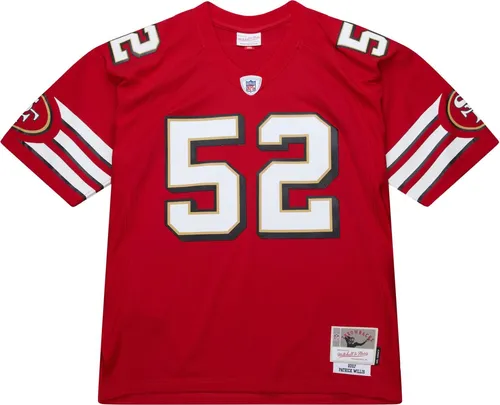 NFL Legacy Jersey - San Francisco 49ers Patrick Willis - Größe S - Herren T-Shirt in Rot, mit Rundhalsausschnitt und Regular Fit. Ideal für Sportfans, aus 100% Polyester für einen bequemen Tragekomfort im Sommer.