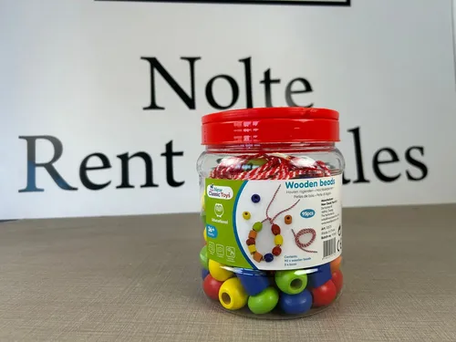 New Classic Toys Wooden beads, Holzfädelperlen