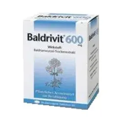 Baldrivit 600mg - Beruhigungstabletten - Arzneimittel zur Linderung leichter nervöser Anspannung und Schlafstörungen, mit Baldrianwurzel-Trockenextrakt für natürliche Entspannung.