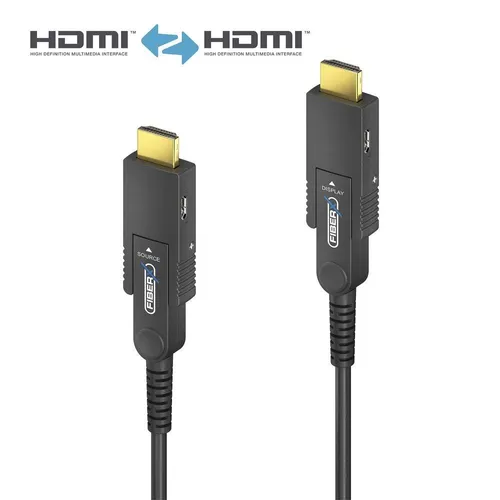 FiberX Serie - Micro HDMI/HDMI 4K Glasfaser Verlängerung 40m - HDMI-Kabel für hochauflösende 4K-Übertragungen, ideal für Heimkino und professionelle Anwendungen mit extremer Reichweite.