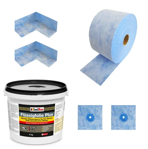 Dichtset 4 kg Dichtfolie Flüssigfolie Plus Innenecke Dichtband Dichtmanschette