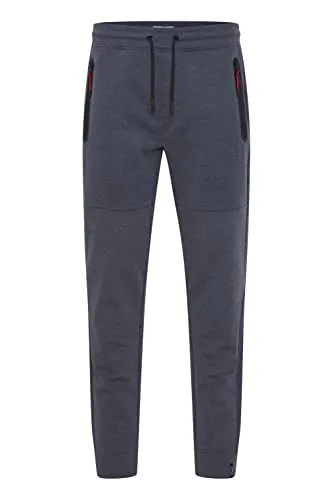 !Solid SDVinh Herren Sweatpants - Wanderhosen in Insignia Blue Melange, ideal für sportliche Aktivitäten mit bequemem Regular Fit und stylischen Kordeln.