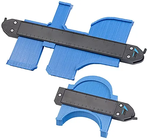 AGT Konturlehre: 2er-Set Konturenlehre mit Feststell-Funktion, 2 Größen: 12,5 und 25 cm (Konturenschablone, Konturenschablone groß, Professional)