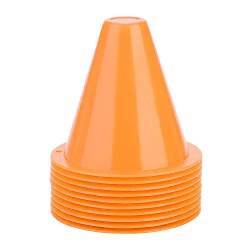 Dwawoo Fußballmarker, Fussballtraining Sporttraining Verkehrskegel Outdoor Garten Spiele Fußball Zubehör(Orange)