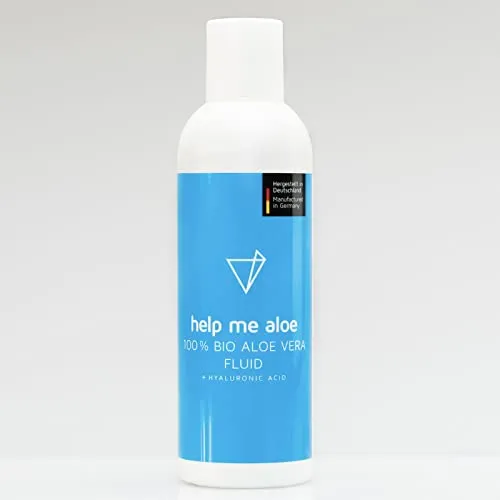 Aloe Vera Gel 100% Bio ohne Zusätze | After Sun Lotion | Mit Hylauronsäure für extra Feuchtigkeit | Natürlich antibakteriell, entzündungshemmend & Anti-Aging | Made in Germany | 200ml