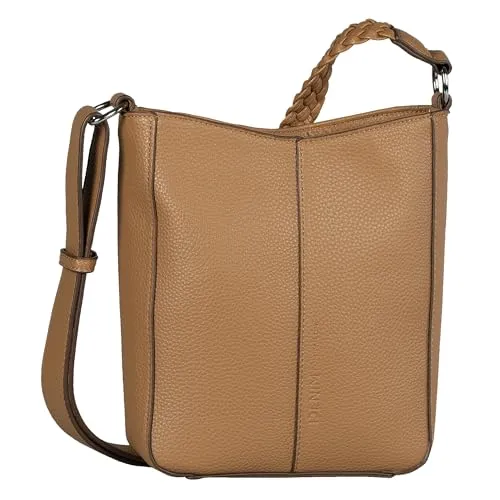 TOM TAILOR Denim Damen Neda Umhängetasche Camel - Umhängetasche mit modernem Design, Reißverschlussfächern und verstellbarem Schulterriemen für optimalen Tragekomfort. Ideal für den täglichen Gebrauch.