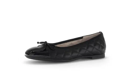 Gabor Damen Klassische Ballerinas, Frauen Flats,Ausgehschuhe,Abendschuhe,Slip-ons,klassisch elegant,Ballerinen,Pumps,flach,schwarz,37.5 EU / 4.5 UK