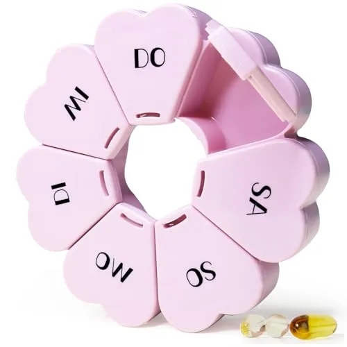 MOLN HYMY Niedliche wöchentliche Pillendose, Rosa