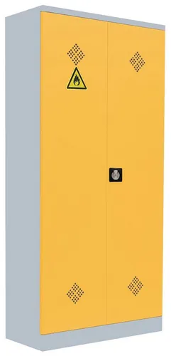 Steelboxx Mehrzweckschrank Gefahrstoffschrank 195x91,6cm - Hochwertiger Stahl-Umweltschrank für die sichere Aufbewahrung von Chemikalien, fertig montiert und GS-geprüft. Ideal für Labore und Handwerksbetriebe, mit höhenverstellbaren Wannenfachböden und robustem Schloss.