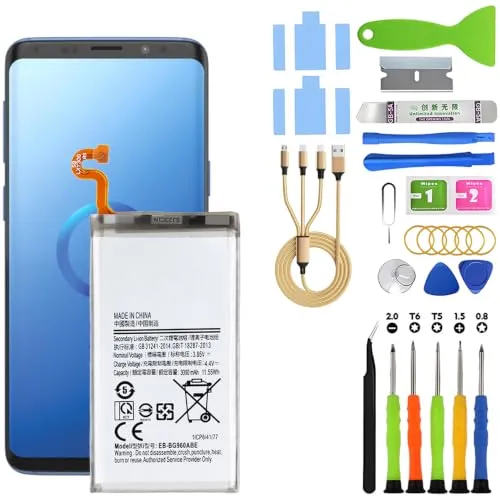 Batterie Akku für Samsung S9 EB-BG960ABE | 3000mAh Werkzeugsatz tragen,Batterie ersetzen,Lithium-Polymer,für Modelle:G960F G960 G960U G960W G9600 G960U1 G960N SCV38