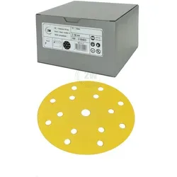 2W Basic Gold Disc Schleifpapier d 150 mm 15-Hole Korn 40 (50 Stück)