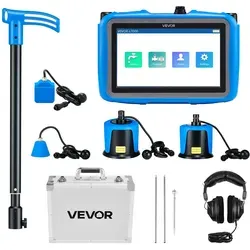 VEVOR Rohr-Wasserleckdetektor mit 4 Sensoren und 7-Zoll-Touchscreen