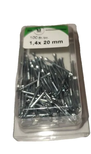 Sockelleistenstifte Nägel  1,4x20 mm 100 stück verzinkt