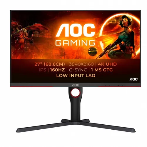 AOC Gaming U27G3X - 27 Zoll UHD Monitor, 160 Hz, FreeSync Premium, G-Sync kompatibel, brillantes HDR400 für ultimatives Gaming-Erlebnis