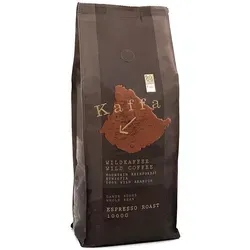 Kaffa Wildkaffee Espresso Roast, ganze Bohne bio 250g - Bio-zertifizierter Kaffee aus Wildsammlung, 100% Arabica, vollmundig mit würzigem Grundton und feiner Süße – ideal für Espresso-Liebhaber.