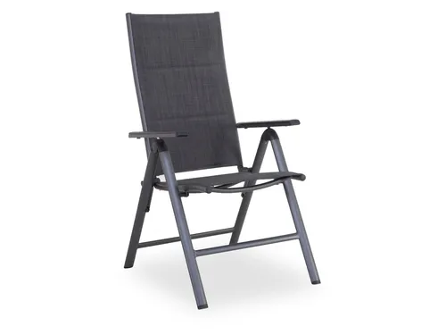 Outdoor Gartenstuhl MESSINA grau – Stapelstuhl für Garten und Terrasse - Robuster Gartenstuhl aus Aluminium in modernem grauen Design. Ideal für entspannte Stunden im Freien und bis 110 kg belastbar. Perfekt kombinierbar mit anderen Möbeln.