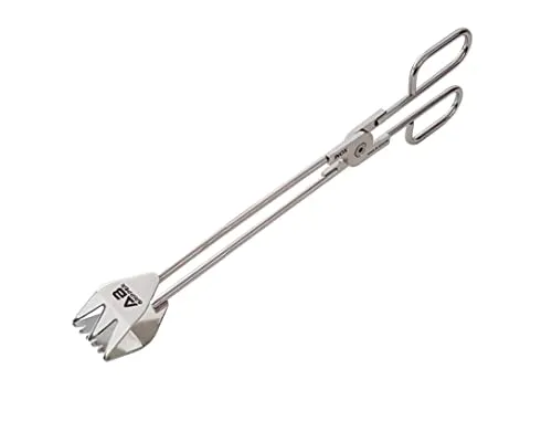 AB GRIPPER professionelle Grillzange - Grillzange aus hochwertigem Edelstahl, 38 cm lang, ideal zum Heben und Wenden von schweren Lebensmitteln bis 3 kg, spülmaschinenfest und mit präzisem Scharniersystem.