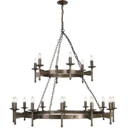 Produktbild Elstead Lighting Kronleuchter Crownwell – Eleganter Bronze-Hängelampe