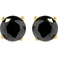 Luxenter Ohrringe, 925er Sterlingsilber und 18K vergoldeter Onyx Zirkonia