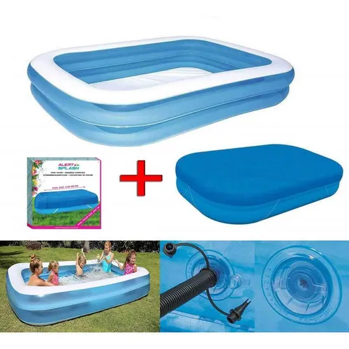 Waves Swimmingpool Planschbecken Family Pool eckig blau 305x183x56cm