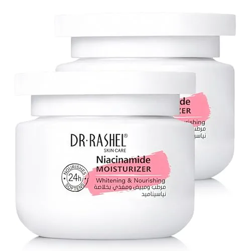 Niacinamid Creme Gesichtscreme 2x160g - Feuchtigkeitscreme für Gesicht & Hals, Vitamin B3 Hautpflege, Tagescreme & Nachtcreme, Porenverfeinernde Pflege, Glow Moisturizer, Damen & Herren
