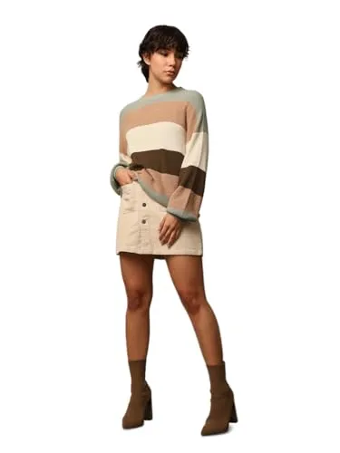 ONLY Onlatia L/S Stripe Pullover KNT Noos - Pullover für Damen mit langen Ärmeln und tief angesetzter Schulter, ideal für einen lässigen Look und optimalen Tragekomfort.