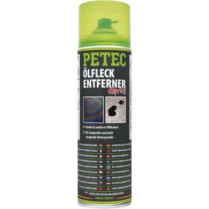 Petec Ölfleckentferner Spray 72350 - Reinigungsmittel zur effektiven Entfernung von Öl- und Fettflecken, ideal für Garage und Werkstatt.