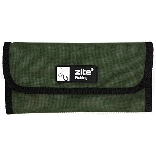 Zite Fishing Vorfachtasche | Angelvorfächer & Haken | Rig-Bag Haken-Tasche | Rig-Wallet Angeln | 100% Polyester (24,5x12cm)