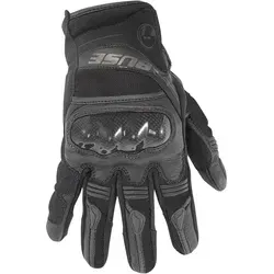 Büse Safe Ride Handschuhe - Schwarz - 13 - Motorradhandschuhe mit ergonomischer Schnittführung für hohen Tragekomfort, optimaler Ventilation und maximalem Schutz durch Carbon-Hartschalen.