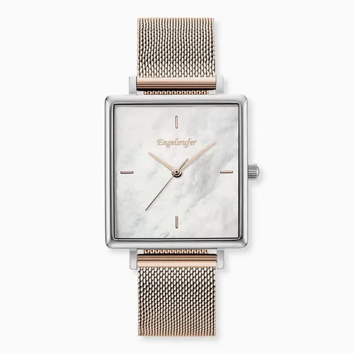Engelsrufer ERWA-PEARL-MR-QS Damenuhr - Elegante Armbanduhr aus Edelstahl in Rosé, wasserdicht bis 5 Bar und ideal für stilbewusste Damen, die Wert auf Qualität legen.