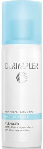 Dr. Rimpler BASIC HYDRO Cleanser 200 ml - Sanfte Reinigungsmilch für alle Hauttypen - Make-up-Reinigungswasser, entfernt sanft Verunreinigungen und spendet Feuchtigkeit, ohne die Haut auszutrocknen. Ideal für empfindliche Haut, vegan und tierversuchsfrei.