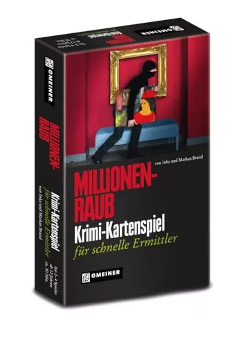 Gmeiner Verlag 581536 - Millionenraub, Spielpuzzle: Krimi-Kartenspiel für schnelle Ermittler (Krimispiele im GMEINER-Verlag)