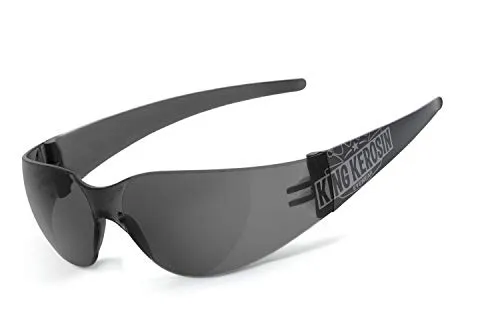 King Kerosin® | UV400 Schutzfilter, HLT® Kunststoff-Sicherheitsglas nach DIN EN 166 | Bikerbrille, Motorradbrille, Sportbrille | Brillengestell: schwarz matt, Brille: KK206