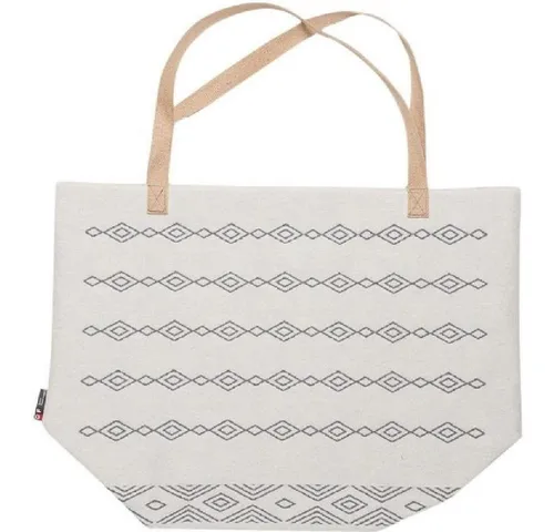 Produktbild DAVID FUSSENEGGER Einkaufskorb Badetasche Goliath Rautenstreifen Hellgrau