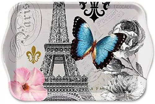 Ambiente Luxury Paper Products Servierteller Tablett Melamin ca. 13 x 21 cm, Kaffeservice, Teeservice, Tray, Melamin, (1-tlg), Sommer / Frühling / Herbst / Winter Motiven