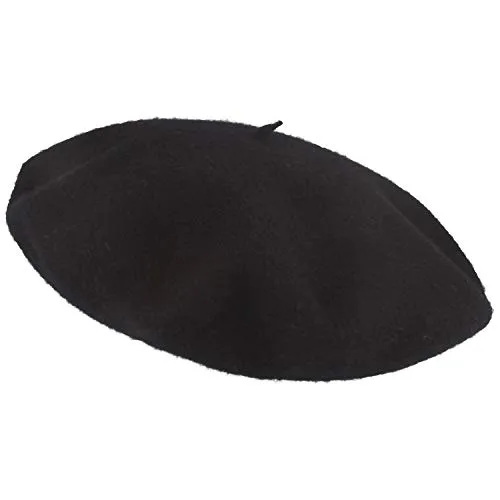 Breiter Damen Baskenmütze - 100% Wolle mit 29 cm Durchmesser - Hochwertige Baskenmütze aus 100% Wolle, ideal für jede Kopfform. Der Rollrand sorgt für angenehmen Tragekomfort und der feine Wollfilz verleiht einen femininen Look. Made in Italy!