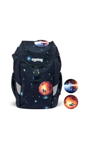 ergobag mini ergonomischer Kinderrucksack für Kinder - Schulranzen mit optimaler Ergonomie, gepolstertem Rücken und Reflektoren für bessere Sichtbarkeit. Perfekte Größe für DIN A4 Hefte, Brotdose und mehr – nachhaltig aus 100% recycelten PET-Flaschen.