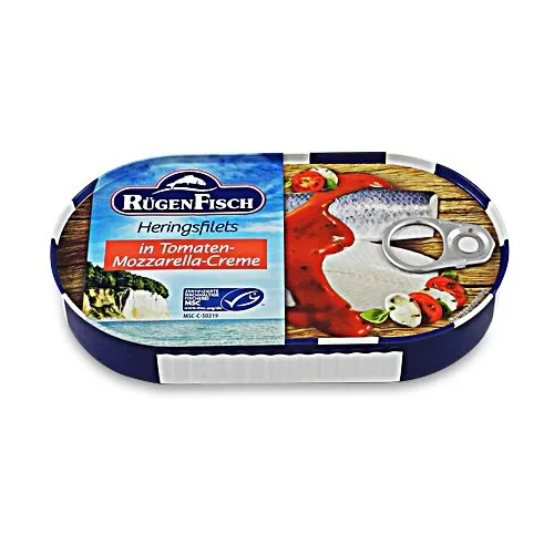 11,45€/1kg) Heringsfilets in Tomaten-Mozzarella Creme (200 g