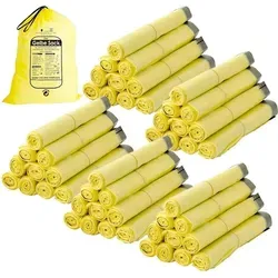 ARLI Set: 650x Gelbe Müllsäcke 90L mit Zugband in gelb von ARLI