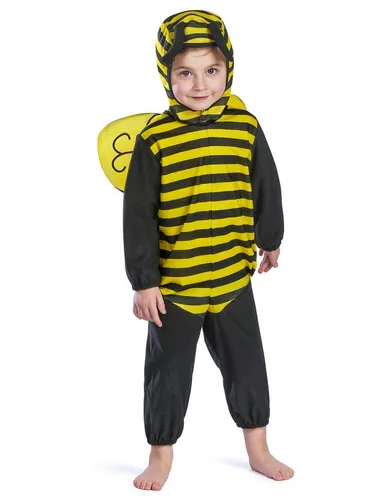 JADEO Kostüm Biene Kinderkostüm schwarz-gelb - Niedliches Bienenkostüm für Kinder mit bequemem Overall, gelben Flügeln und langen Fühlern. Ideal für Fasching und Karneval – ein echter Hingucker!